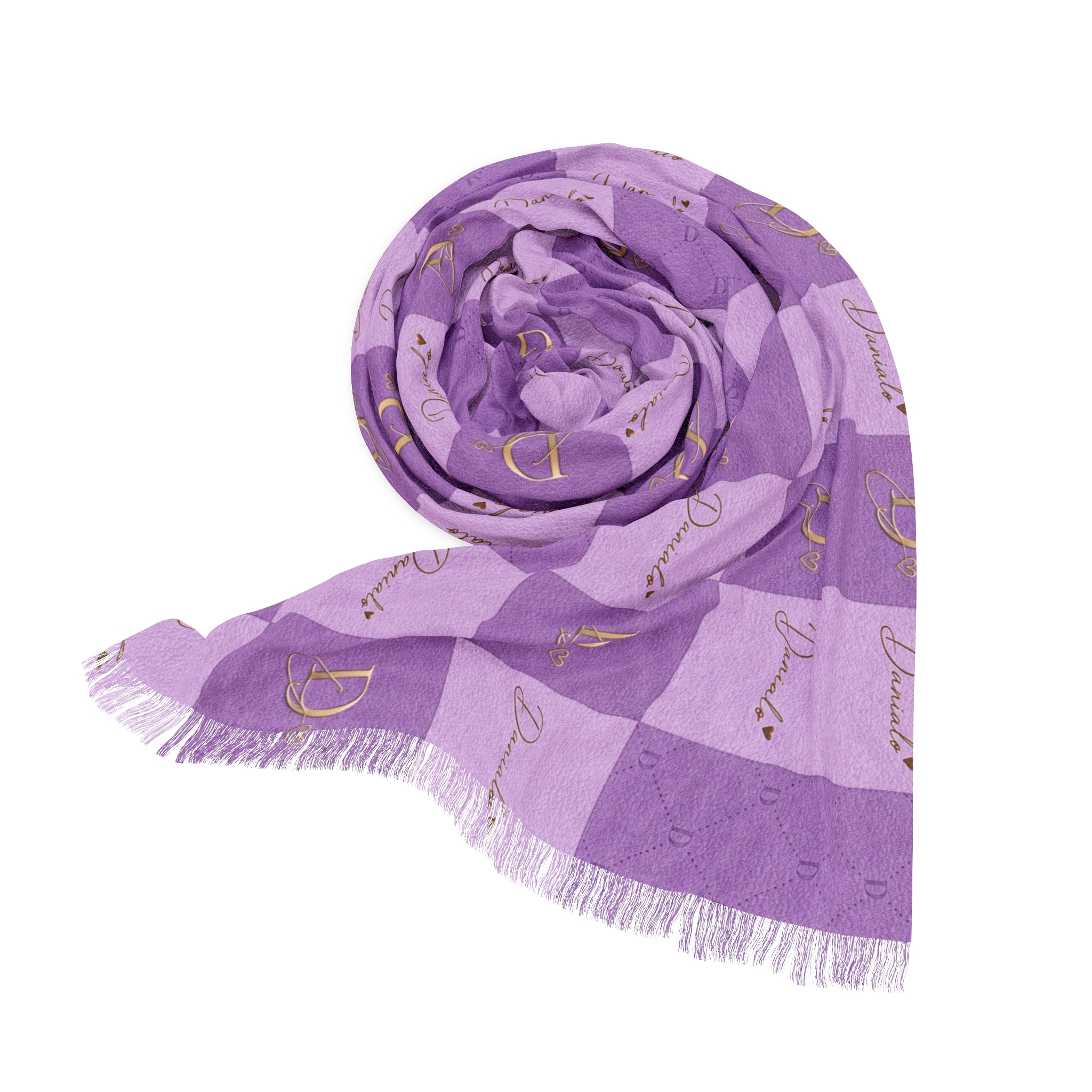 Danialo Luxurio Purple Wrap Scarf - Image 2