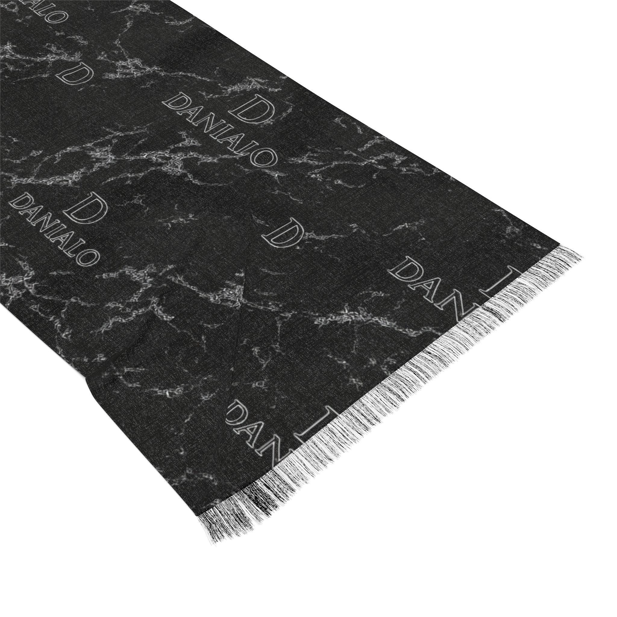 Danialo Luxurio Black Wrap Scarf - Image 3
