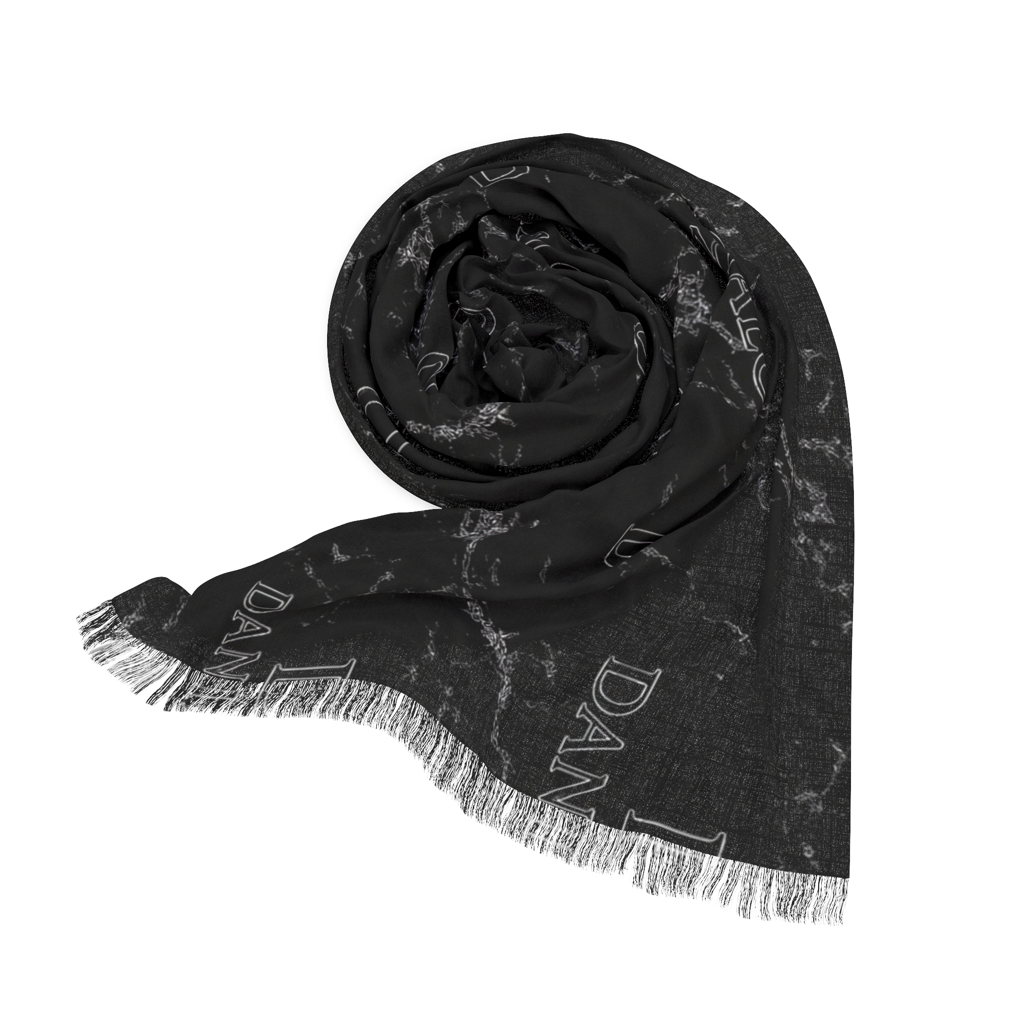 Danialo Luxurio Black Wrap Scarf - Image 2