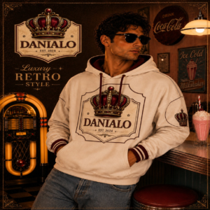Danialo Classico Retro Style Men's Pullover Hoodie