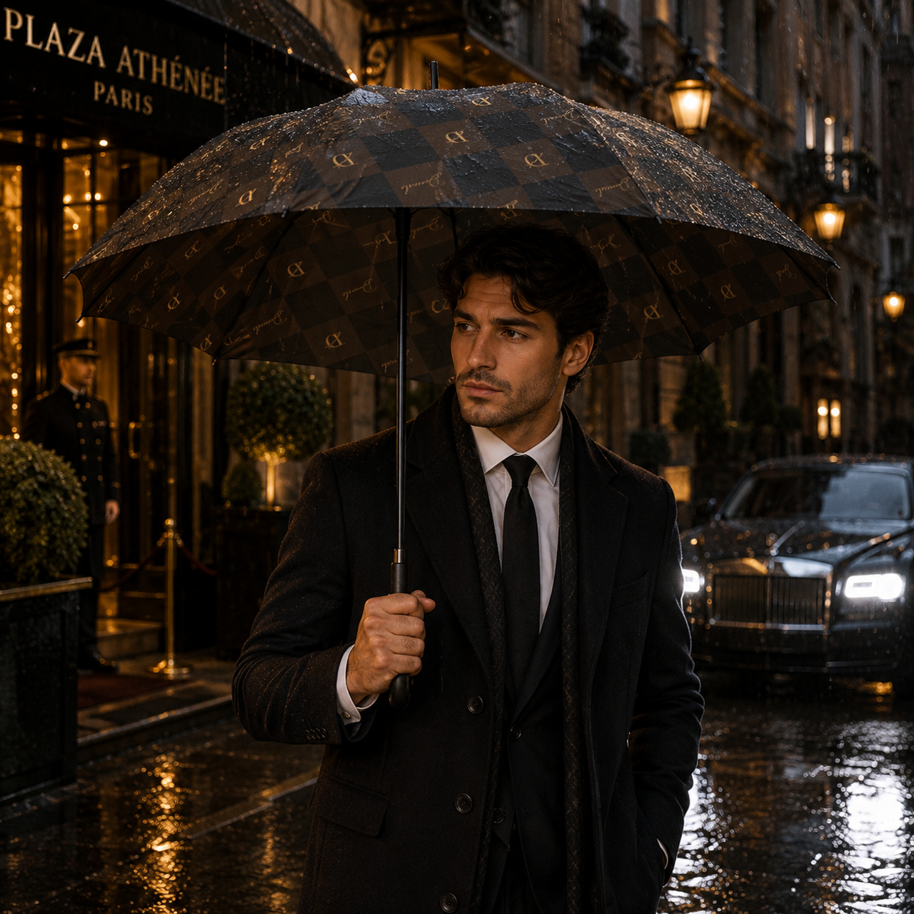 Danialo Luxurio Men's Umbrella | Foldable