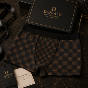 Danialo Signiteri Checked Vintage Brown & Black Boxers