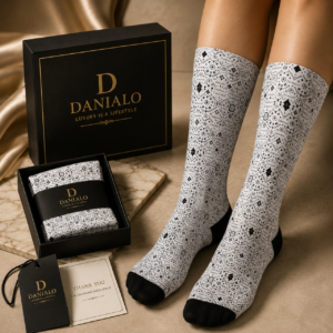 Danialo Men's Grey Cushioned Crew Socks