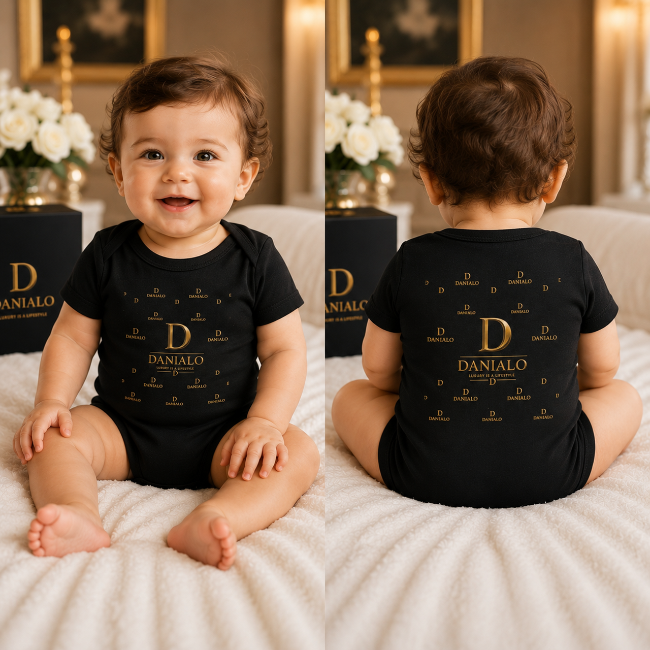 Danialo Luxurio Baby Boys Bodysuit Onesie