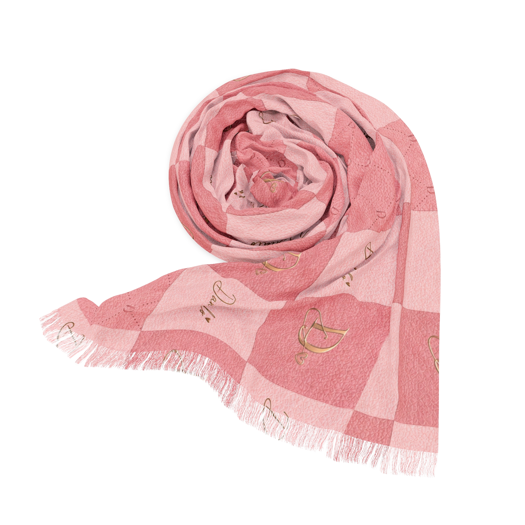 Danialo Luxurio Pink Wrap Scarf - Image 2