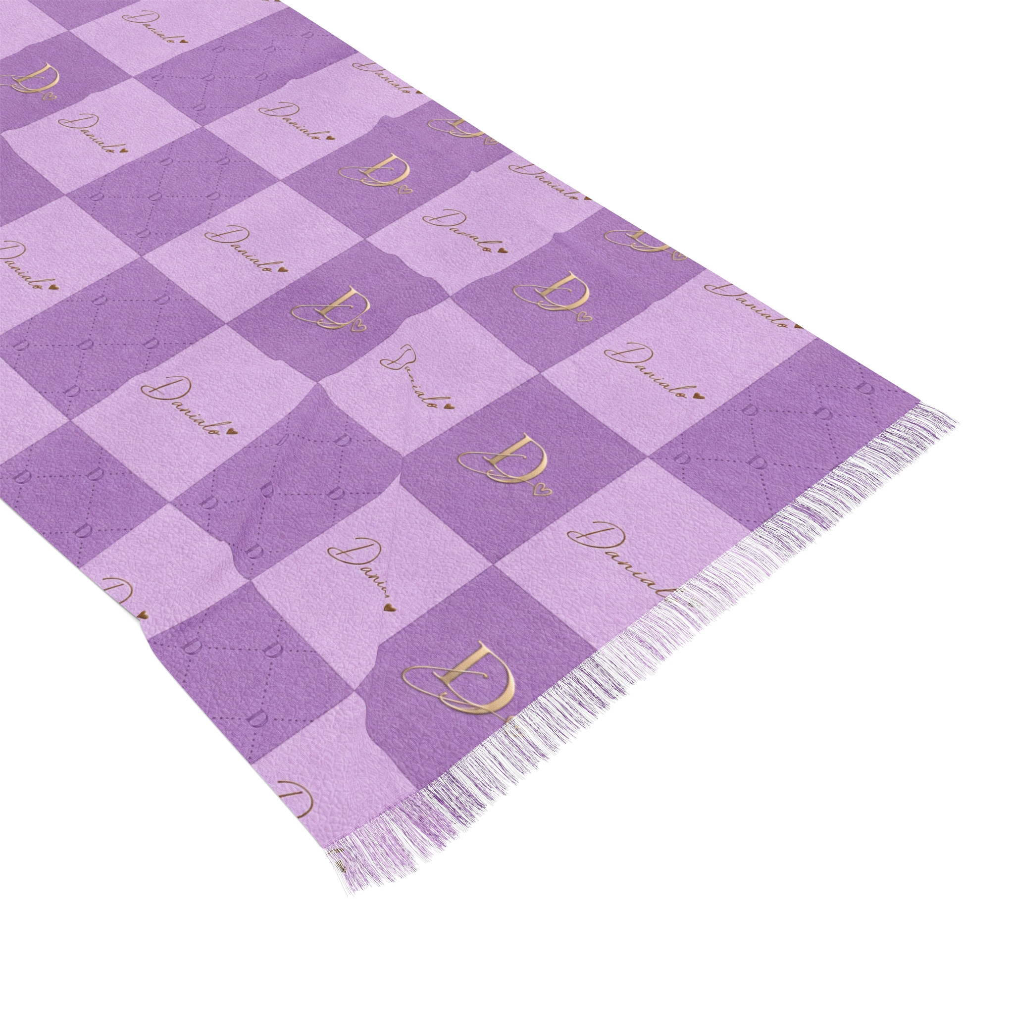 Danialo Luxurio Purple Wrap Scarf - Image 3
