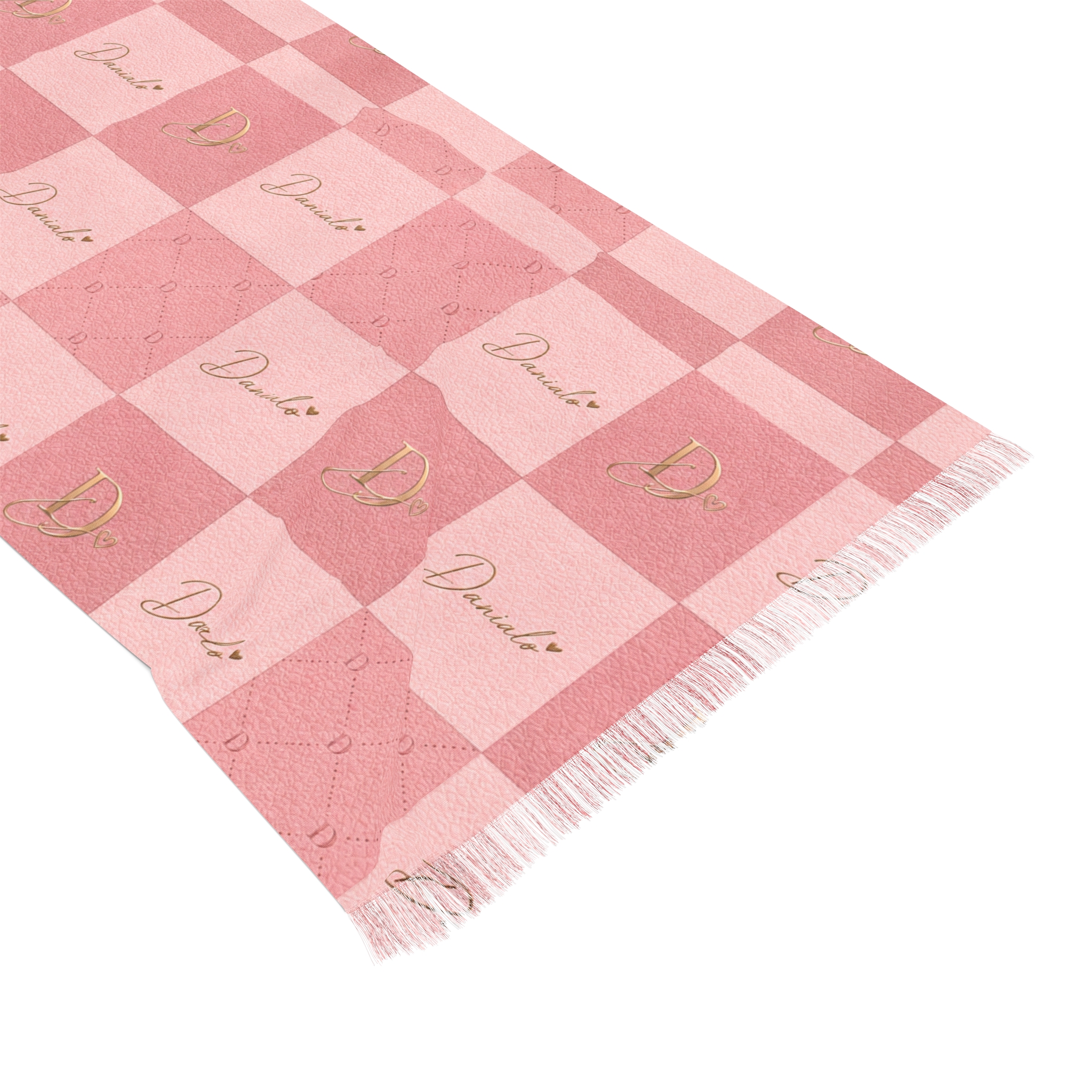 Danialo Luxurio Pink Wrap Scarf - Image 3