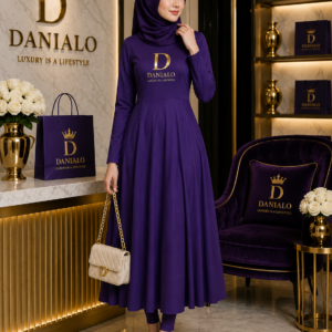 Danialo Luxurio Women's Long Sleeve Midi Dress