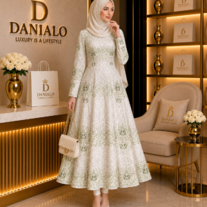 Danialo Luxurio All Seasons Women's Long Sleeve Midi Dress