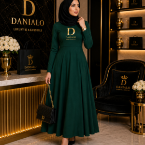 Danialo Luxurio Women's Long Sleeve Midi Dress