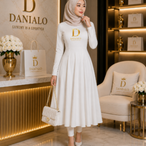 Danialo Luxurio Women's Long Sleeve Midi Dress