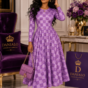 Danialo Luxurio Signiteri Women's Long Sleeve Midi Dress