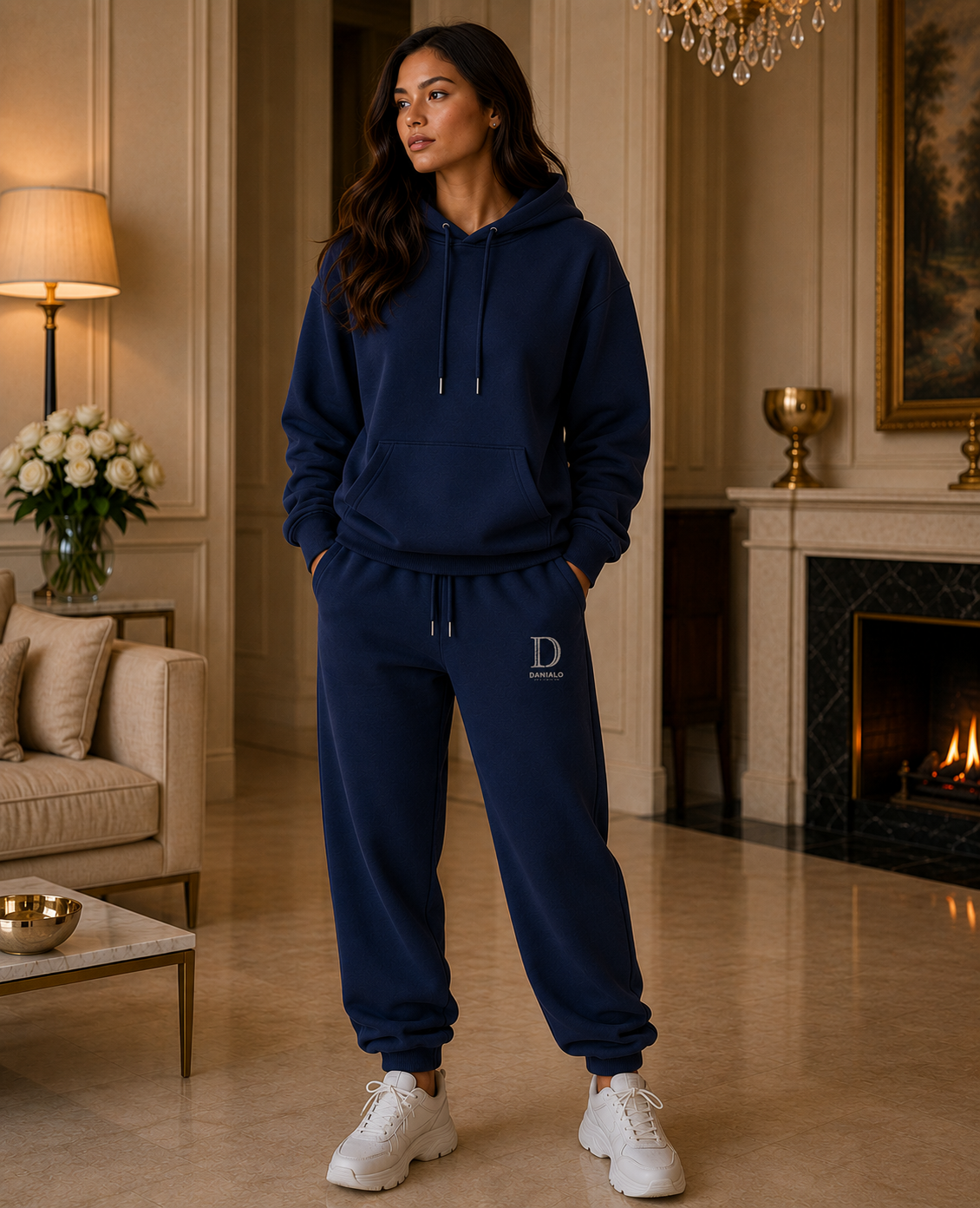 Danialo Luxurio Women's Heavy Weight Sweat Pants