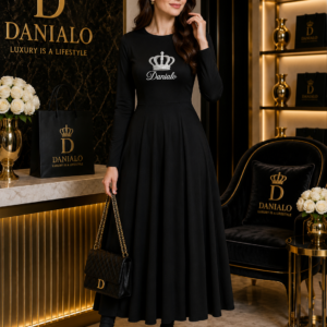 Danialo Luxurio Royal Signiteri Women's Long Sleeve Midi Dress