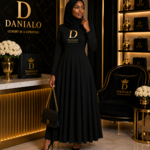 Danialo Luxurio Women's Long Sleeve Midi Dress