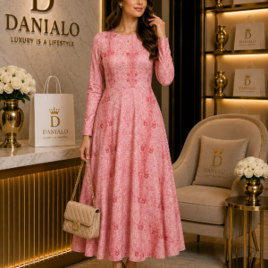 Danialo Luxurio All Seasons Women's Long Sleeve Midi Dress
