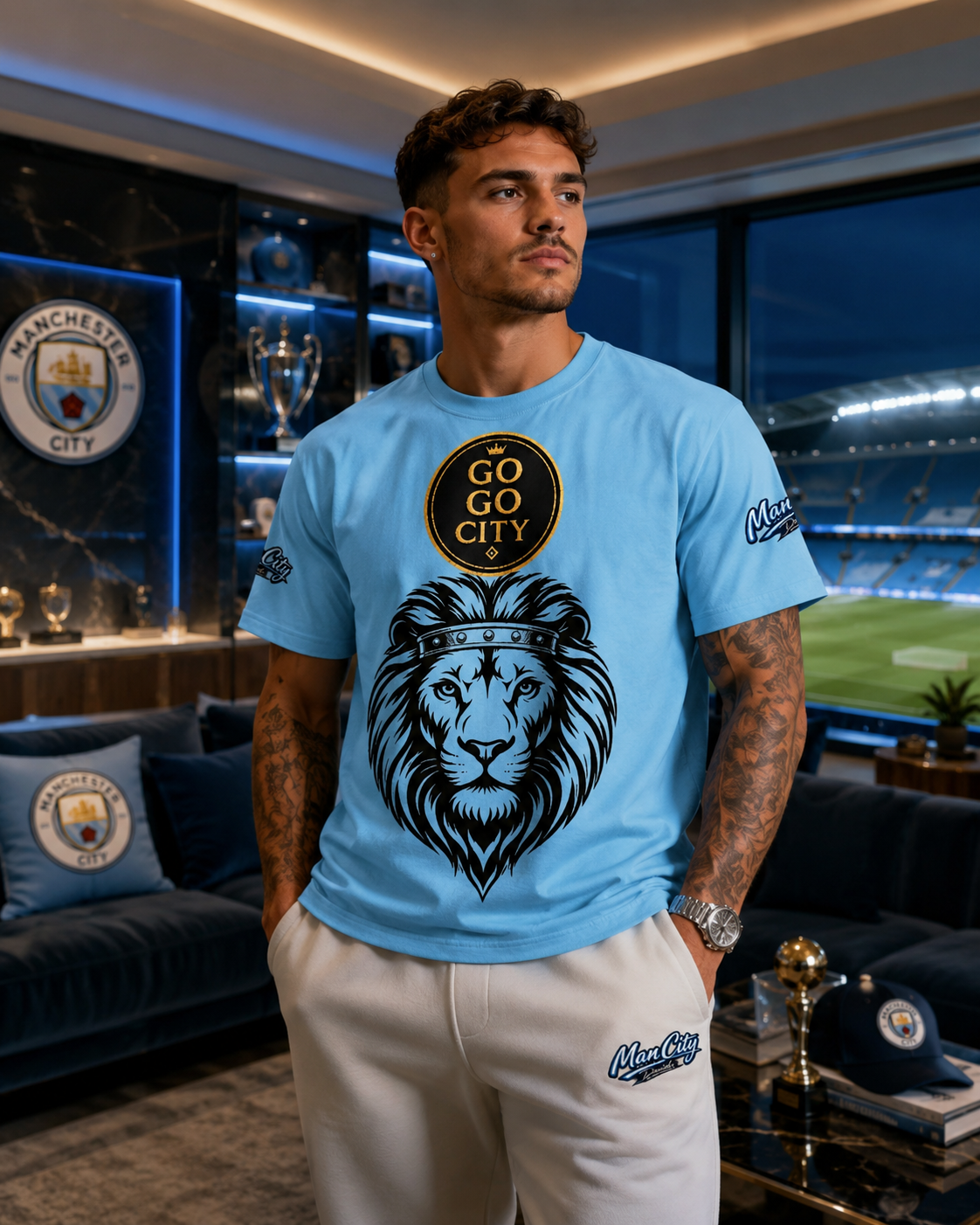 Danialo Luxurio Man City Premium T-Shirt