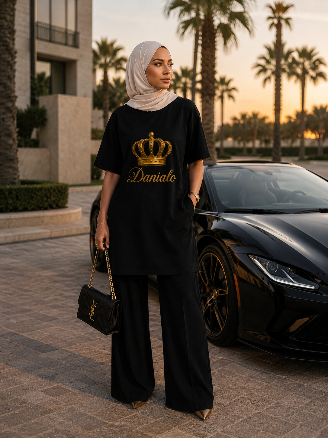 Danialo Elegenti Cotton T-Shirt Dress