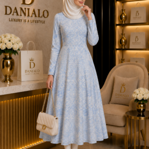 Danialo Luxurio All Seasons Women's Long Sleeve Midi Dress