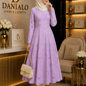 Danialo Luxurio All Seasons Women's Long Sleeve Midi Dress