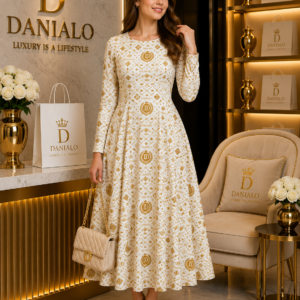 Danialo Luxurio Signiteri Women's Long Sleeve Midi Dress