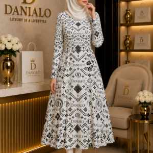 Danialo Luxurio Signiteri Women's Long Sleeve Midi Dress