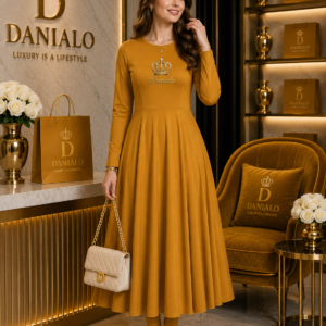 Danialo Luxurio Royal Signiteri Women's Long Sleeve Midi Dress