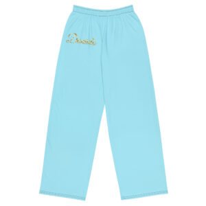 Danialo Luxurio Women's Blue Wide-Leg Pants