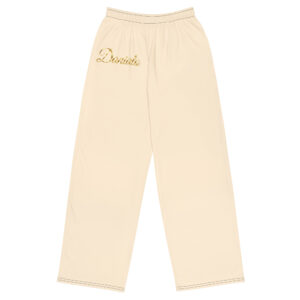 DanialoLuxurio Women's Cream Wide-Leg Pants