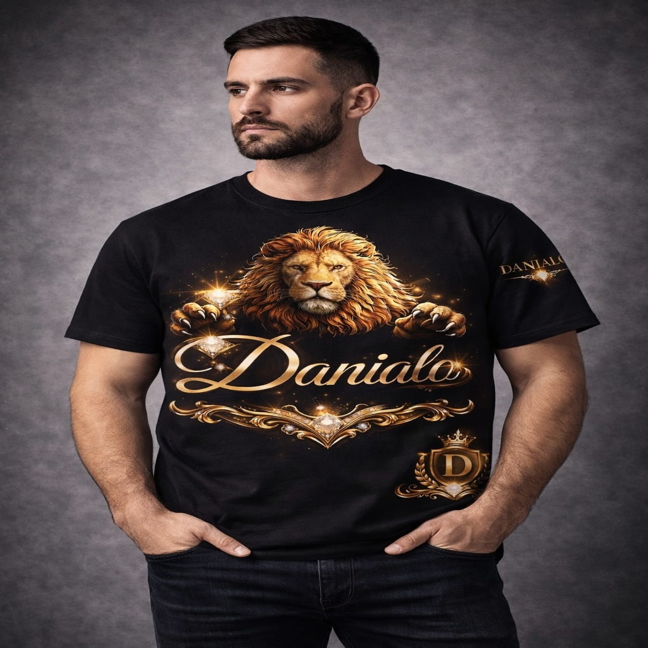 Danialo Luxurio Men's Street Wear T-Shirt - Image 2
